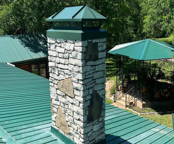 Chimney Service in Dallas Texas including Chimney Cap Installation and Fireplace cleaning.
