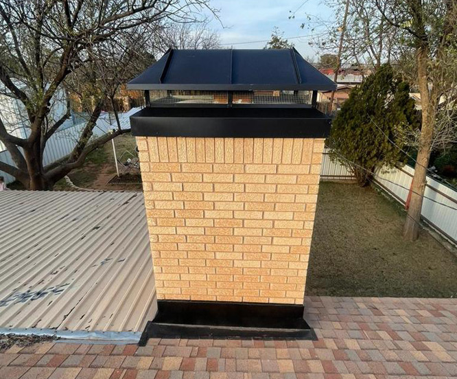 Chimney Cap Installation including Chimney inspection service and fireplace sweep in Dallas.